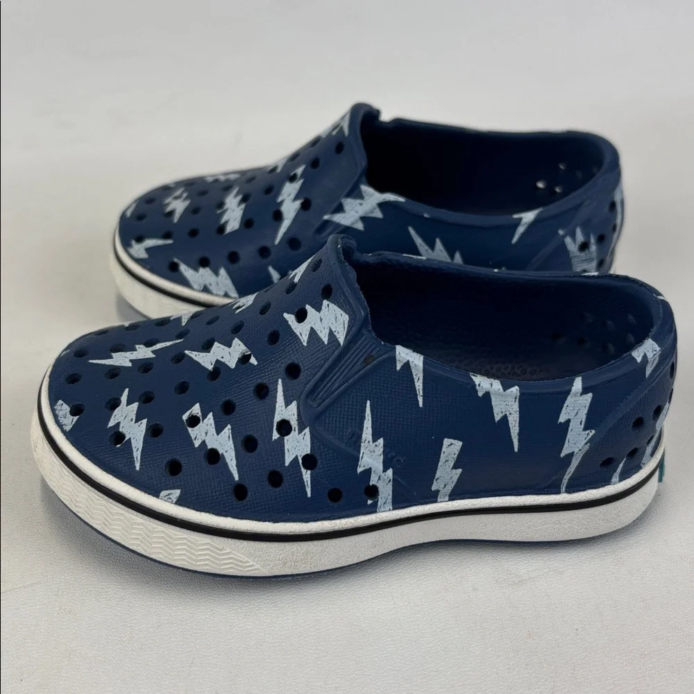 NATIVE Miles Blue Lightning SlipOn Shoes Size C6